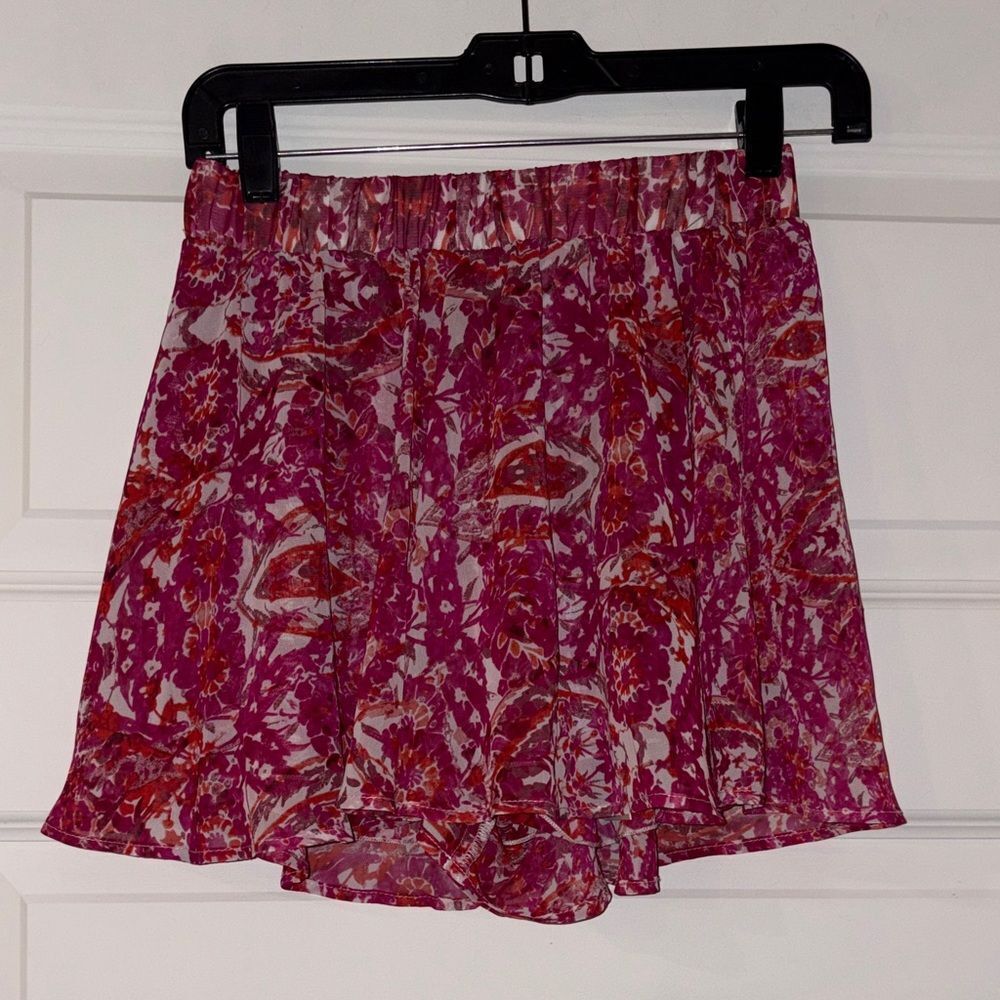 Show Me Your Mumu Hot Pink & White Carlos Swing Shorts, NWT